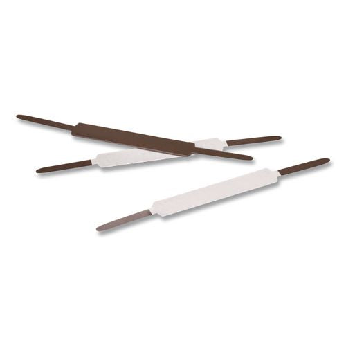 Image of Officemate OIC99876 Self-Adhesive Two-Prong Folder Fastener Bases, 2" Capacity, 2.75" Center to Center, Brown, 100/Box
