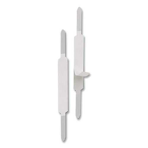 Image of Officemate OIC99875 Self-Adhesive Two-Prong Folder Fastener Bases, 1" Capacity, 2.75" Center to Center, Brown, 100/Box