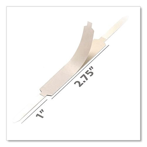 Image of Officemate OIC99875 Self-Adhesive Two-Prong Folder Fastener Bases, 1" Capacity, 2.75" Center to Center, Brown, 100/Box