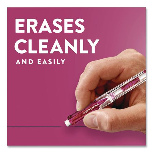 Image of Paper Mate® 1902636 Clear Point Mechanical Pencil, 0.7 mm, HB (#2), Black Lead, Assorted Barrel Colors, 4/Pack