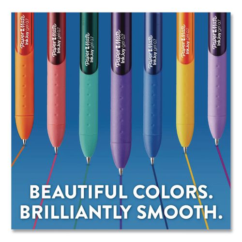 Image of Paper MateÂ® INKJOY GEL PEN, RETRACTABLE, FINE 0.5 MM, ASSORTED INK AND BARREL COLORS, 14/PACK