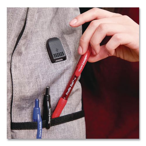 Image of Paper Mate® 2097006 PROFILE GEL PEN, RETRACTABLE, MEDIUM 0.7 MM, ASSORTED INK AND BARREL COLORS, 8/PACK