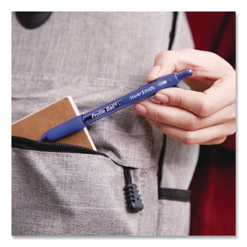 Image of Paper Mate® 2097006 PROFILE GEL PEN, RETRACTABLE, MEDIUM 0.7 MM, ASSORTED INK AND BARREL COLORS, 8/PACK