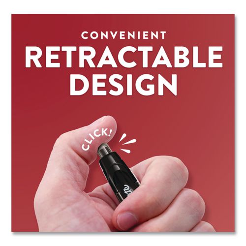 Image of Paper Mate® 1958856 InkJoy Gel Pen, Retractable, Medium 0.7 mm, Black Ink, Black/Smoke Barrel, 8/Pack