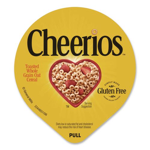 Image of General Mills GEM13896 Cheerios Breakfast Cereal, Single-Serve 1.3 Oz Cup, 6/pack