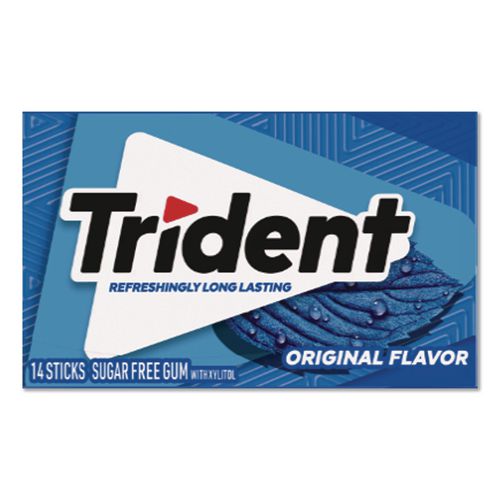 Image of Trident® VAM05020 Sugar-Free Gum, Original Mint, 14 Sticks/pack, 12 Pack/box