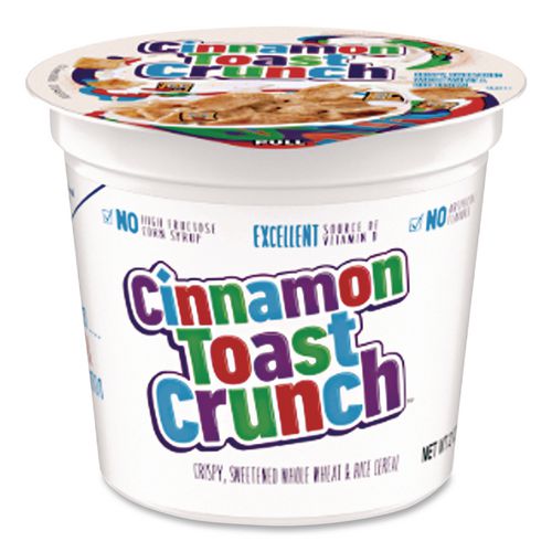 Image of General Mills GEM13897 Cinnamon Toast Crunch Cereal, Single-Serve 2 oz Cup, 6/Box