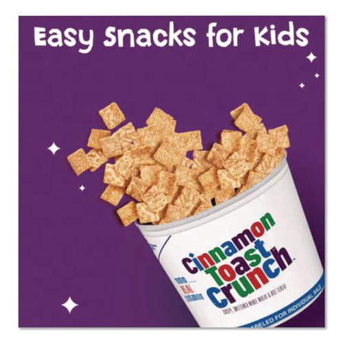Image of General Mills GEM13897 Cinnamon Toast Crunch Cereal, Single-Serve 2 oz Cup, 6/Box