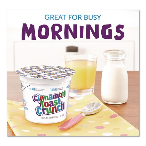 Image of General Mills GEM13897 Cinnamon Toast Crunch Cereal, Single-Serve 2 oz Cup, 6/Box