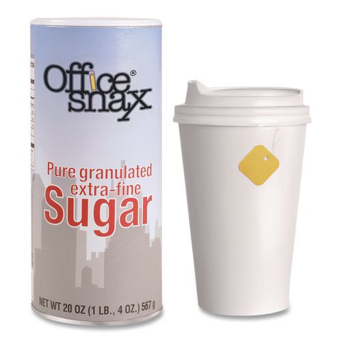 Image of Office Snax® 00019 Sugar Canister, 20 oz Reclosable Canister
