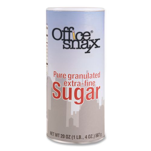 Image of Office Snax® OFX00019G Sugar Canister, 20 oz Reclosable Canister, 3/Pack