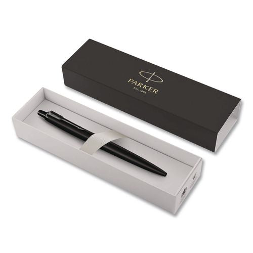 Image of Parker® 2122757 Jotter XL Ballpoint Pen, Retractable, Medium Point, Blue Ink, Black Barrel