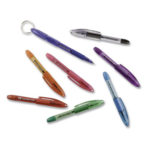 Image of Pentel® BK91MNBP8M Mini R.s.v.p. Ballpoint Pen, Stick, Medium 1 Mm, Assorted Ink And Barrel Colors, 8/pack