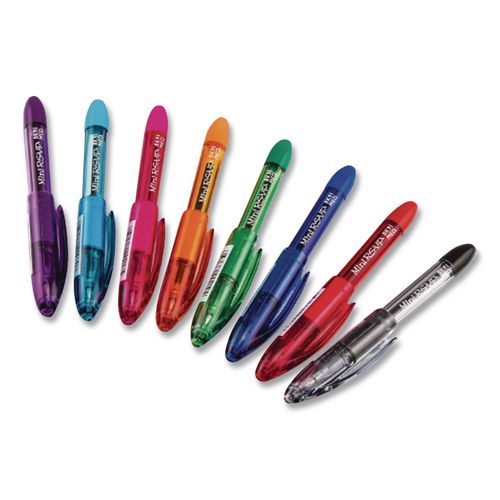 Image of Pentel® BK91MNBP8M Mini R.s.v.p. Ballpoint Pen, Stick, Medium 1 Mm, Assorted Ink And Barrel Colors, 8/pack