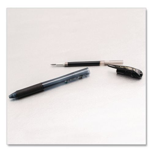 Image of Pentel® BL107BPS5A EnerGel-X Gel Pen, Retractable, Medium 0.7 mm, Black Ink, Smoke/Black Barrel, 5/Pack