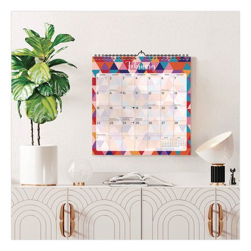 Image of Willow Creek Press 54734 Geometric 2026 Spiral Wall Calendar, Geometric Artwork, 12 x 12, Multicolor Sheets, 12-Month (Jan to Dec): 2026