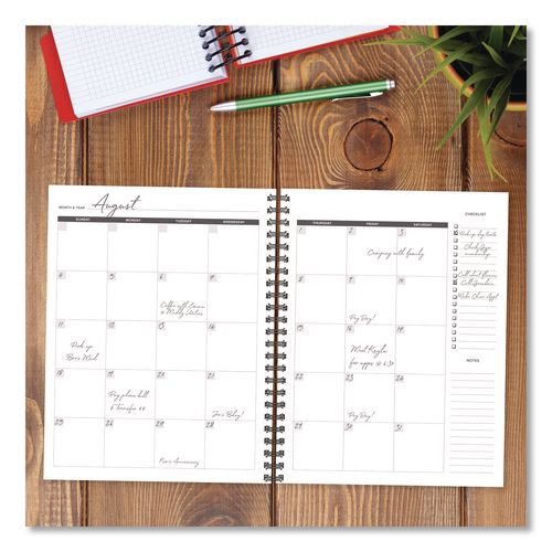 Image of Willow Creek Press 40331 Fitness Undated Monthly Planner, 11 x 8.5, Black/Gray Cover, 12-Month, Undated