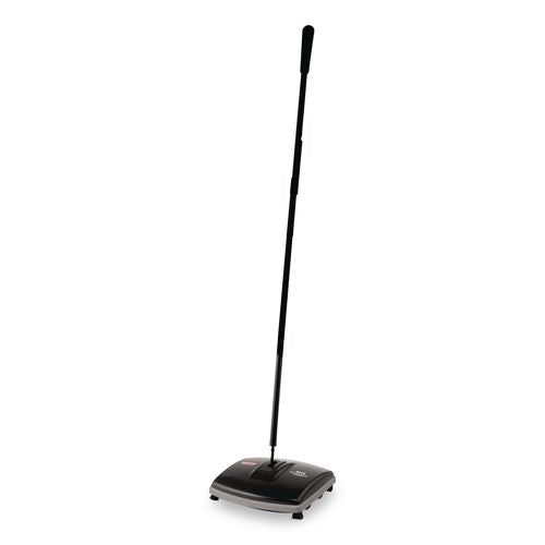 Image of Rubbermaid® Commercial FG421288BLA Floor And Carpet Sweeper, 44" Handle, Black/gray