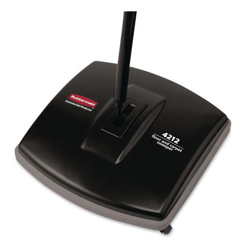 Image of Rubbermaid® Commercial FG421288BLA Floor And Carpet Sweeper, 44" Handle, Black/gray