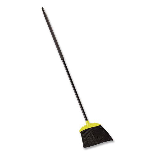 Image of Rubbermaid® Commercial FG638906BLA Jumbo Smooth Sweep Angled Broom, 46" Length, Black/Yellow, 6/Carton