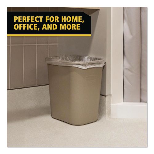 Image of Rubbermaid® Commercial FG295600BEIG Deskside Plastic Wastebasket, 7 gal, Plastic, Beige