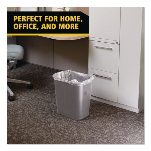 Image of Rubbermaid® Commercial FG295600GRAY Deskside Plastic Wastebasket, 7 gal, Plastic, Gray