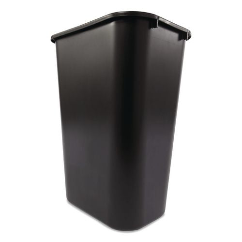 Image of Rubbermaid® Commercial FG295700BLA Deskside Plastic Wastebasket, 10.25 gal, Plastic, Black