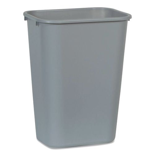 Image of Rubbermaid® Commercial FG295700GRAY Deskside Plastic Wastebasket, 10.25 gal, Plastic, Gray