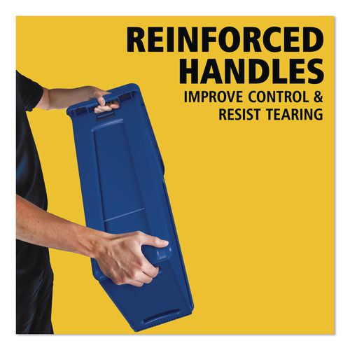 Image of Rubbermaid® Commercial FG354007BLUE Slim Jim Plastic Recycling Container with Venting Channels, 23 gal, Plastic,  Blue