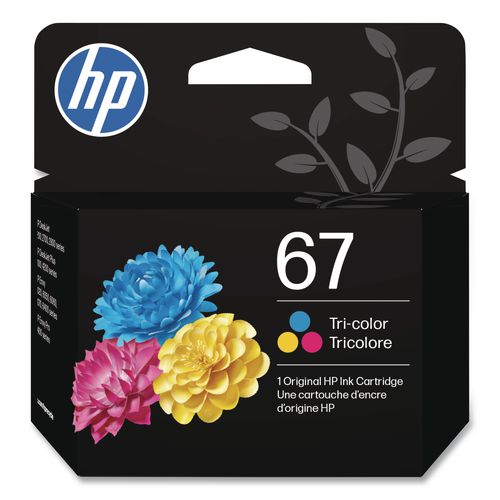 Image of HP 3YM55AN#140 HP 67, (3ym55an) Tri-Color Original Ink Cartridge