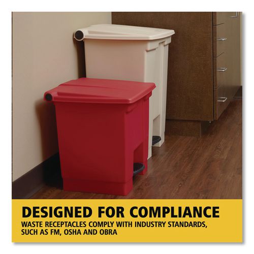 Image of Rubbermaid® Commercial FG614600BEIG Legacy Step-On Receptacle, 23 gal, Polyethylene, Beige