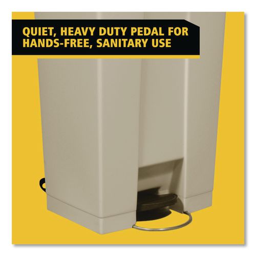 Image of Rubbermaid® Commercial FG614600BEIG Legacy Step-On Receptacle, 23 gal, Polyethylene, Beige