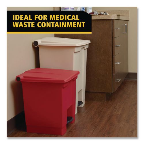 Image of Rubbermaid® Commercial FG614600BEIG Legacy Step-On Receptacle, 23 gal, Polyethylene, Beige