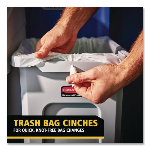 Image of Rubbermaid® Commercial 2185053 Slim Jim Recycling Station Kit, 1-Stream Landfill, 23 gal, Plastic, Gray/Black