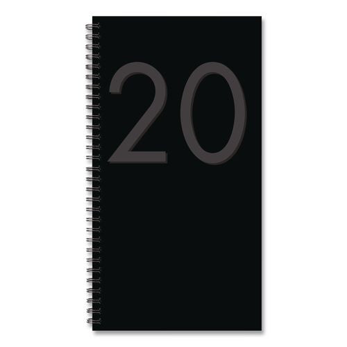 Image of Willow Creek Press 57315 Black Softcover Weekly/Monthly Spiral Planner. 6.5 x 3.5, Black Cover, 12-Month (Jan to Dec): 2026