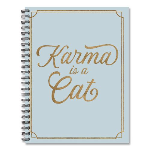 Image of Willow Creek Press 58442 Karma is a Cat Weekly/Monthly Planner, 8.5 x 6.5, Blue Cover, 12-Month (Jan to Dec): 2026