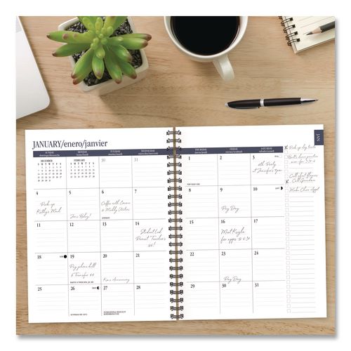 Image of Willow Creek Press 58442 Karma is a Cat Weekly/Monthly Planner, 8.5 x 6.5, Blue Cover, 12-Month (Jan to Dec): 2026
