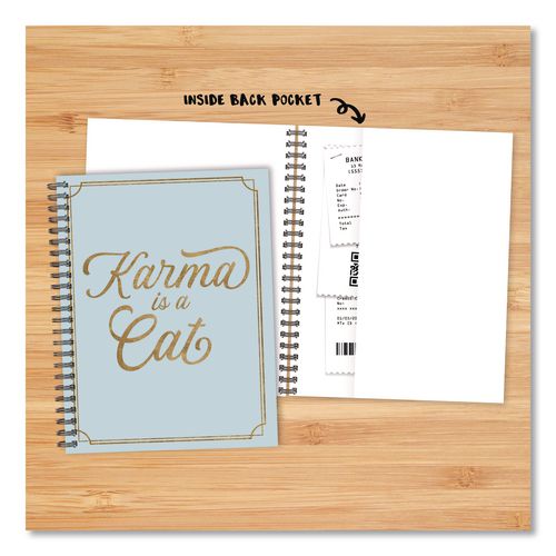 Image of Willow Creek Press 58442 Karma is a Cat Weekly/Monthly Planner, 8.5 x 6.5, Blue Cover, 12-Month (Jan to Dec): 2026