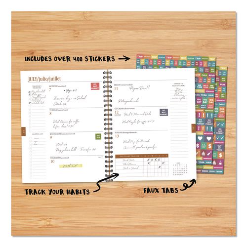 Image of Willow Creek Press 57599 Black Weekly/Monthly Planner, 11 x 8.5, Black Cover, 12-Month (Jan to Dec): 2026