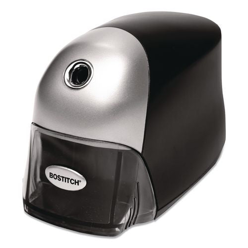 Image of Bostitch® EPS8HD-BLKCT QuietSharp Executive Electric Pencil Sharpener, AC-Powered, 4 x 7.5 x 5.13, Black/Silver, 6/Carton