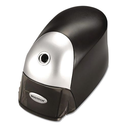 Image of Bostitch® EPS8HD-BLKCT QuietSharp Executive Electric Pencil Sharpener, AC-Powered, 4 x 7.5 x 5.13, Black/Silver, 6/Carton