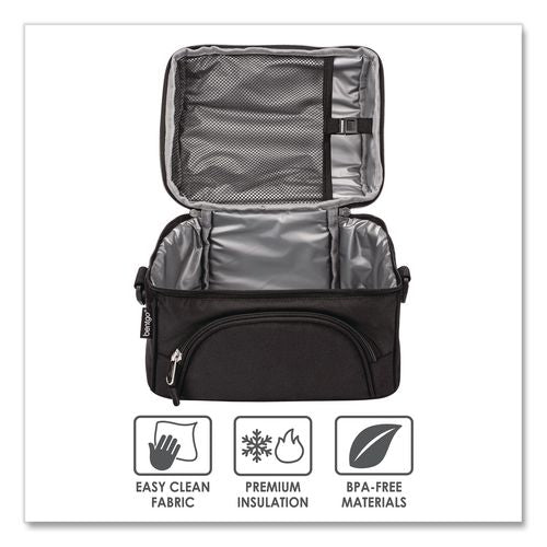 Image of bentgo® BGOBG2-CB Deluxe Insulated Lunch Bag, 8" x 10" x 7.5", Carbon Black