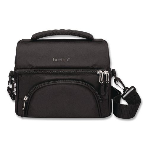 Image of bentgo® BGOBG2-CB Deluxe Insulated Lunch Bag, 8" x 10" x 7.5", Carbon Black