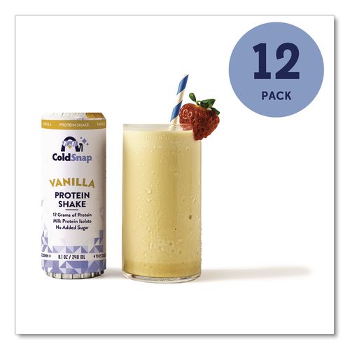 Image of ColdSnap® 100619 Vanilla Protein Shake Pod, 8.1 oz, Single Serve Pods for ColdSnap Machine, 12/Carton