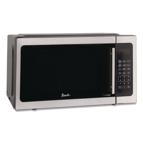 Image of Avanti MT150V3S 1.5 cu ft Countertop Microwave, 1,000 W, Stainless Steel/Black