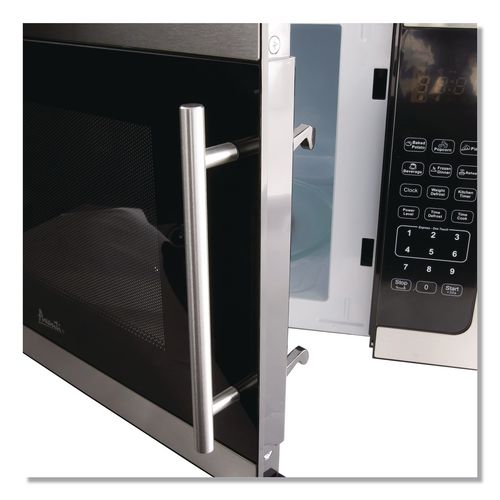 Image of Avanti MT150V3S 1.5 cu ft Countertop Microwave, 1,000 W, Stainless Steel/Black
