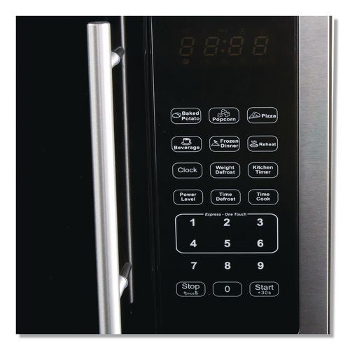Image of Avanti MT150V3S 1.5 cu ft Countertop Microwave, 1,000 W, Stainless Steel/Black