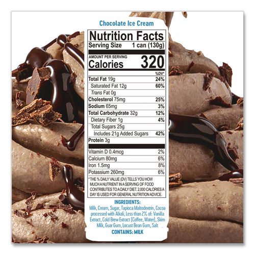 Image of ColdSnap® 600039 Ice Cream Pod, Chocolate, 5.2 oz Single Serve Pod for ColdSnap Machine, 12/Carton
