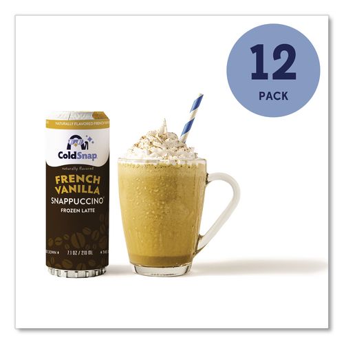 Image of ColdSnap® 600041 French Vanilla Snappuccino Frozen Latte Pod, 7. 1 oz Pod for ColdSnap Machine, 12/Carton