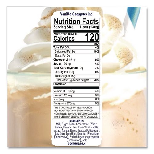 Image of ColdSnap® 600041 French Vanilla Snappuccino Frozen Latte Pod, 7. 1 oz Pod for ColdSnap Machine, 12/Carton